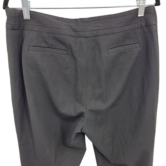 Nine West High-rise Capri Dress Pants 10 Black Stretch Tapered Flat Front - Picture 8 of 12